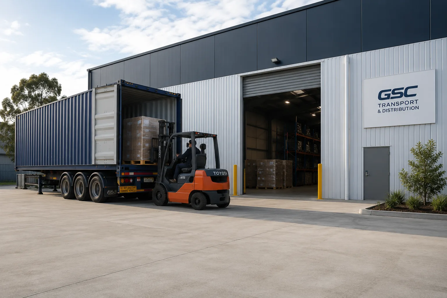 GSC delivery truck on route